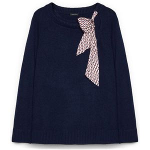 Fiorella Rubino, Dames, Truien, Blauw, Maat: S Nylon,