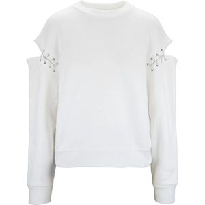 Alexander McQueen, Dames, Sweatshirts & Hoodies, Wit, Maat: 2XS Katoen,