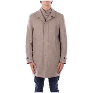 Fay, Heren, Mantels, Grijs, Maat: XL Wol,