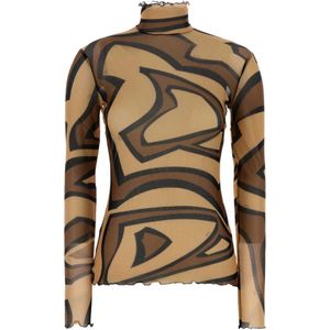 Pucci, Dames, Tops, Veelkleurig, Maat: S Tulle,