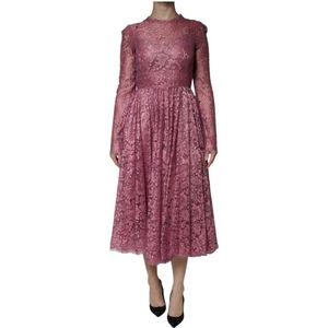 Dolce & Gabbana, Dames, Jurken, Roze, Maat: 3XS