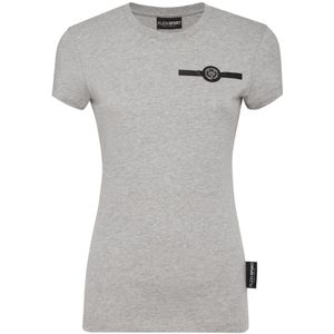 Plein Sport, Dames, Tops, Grijs, Maat: XS Katoen,