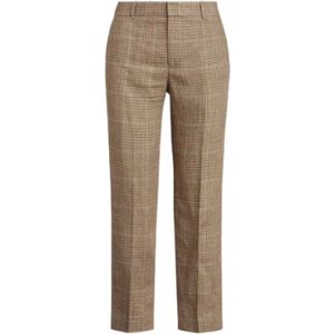 Polo Ralph Lauren, Dames, Broeken, Bruin, Maat: S Zijde,