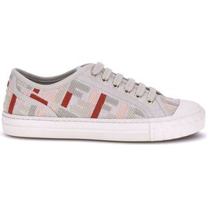 Fendi - Domino - Sneakers - Veelkleurig - Katoen - Kleurrijke Jacquard Print
