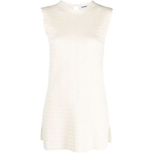 Jil Sander, Dames, Jurken, Beige, Maat: 2XS Katoen,