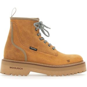 Woolrich, Dames, Schoenen, Beige, Maat: 38 EU Leer,