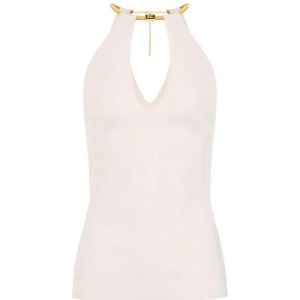 Elisabetta Franchi, Dames, Tops, Wit, Maat: XS Viscose,