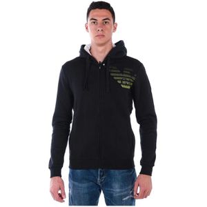 Emporio Armani Ea7, Heren, Sweatshirts & Hoodies, Zwart, Maat: M Katoen,
