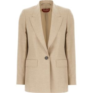 Max Mara Studio - Bolsena Blazer - Beige - Dames - Wol