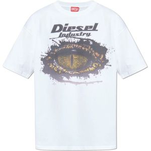 Diesel, Heren, Tops, Wit, Maat: L Katoen,