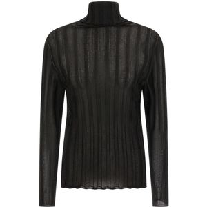 Fabiana Filippi, Dames, Truien, Zwart, Maat: XS Viscose,