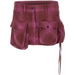 The Attico, Dames, Rokken, Paars, Maat: XS Katoen,
