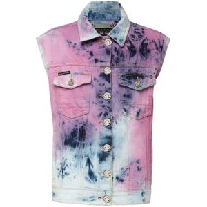 Philipp Plein, Dames, Jassen, Veelkleurig, Maat: L Denim,