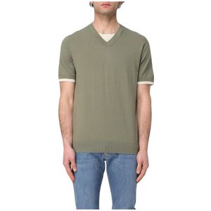 Paolo Pecora, Heren, Truien, Groen, Maat: S Katoen,