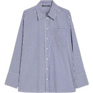 Pennyblack, Dames, Blouses & Shirts, Blauw, Maat: XS Katoen,