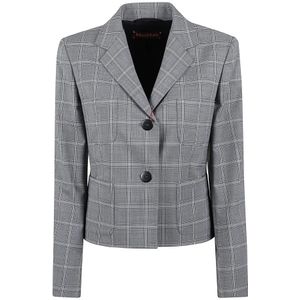 Max Mara Studio, Dames, Jassen, Grijs, Maat: S Wol,