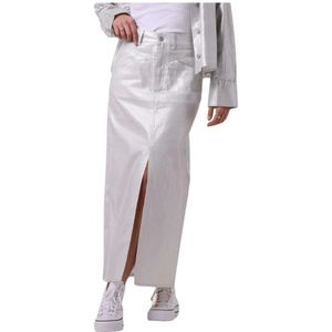 Y.a.s, Dames, Rokken, Grijs, Maat: S Denim,