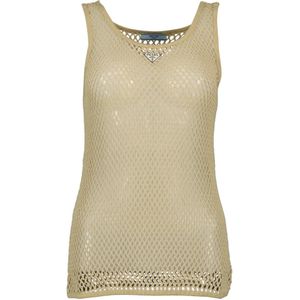 Prada, Dames, Tops, Beige, Maat: 3XS Katoen,