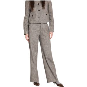 Mason's, Dames, Broeken, Grijs, Maat: 3XS Katoen,