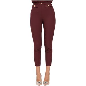 Elisabetta Franchi, Dames, Broeken, Rood, Maat: M