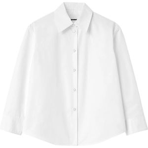 Jil Sander, Dames, Blouses & Shirts, Wit, Maat: S Katoen,