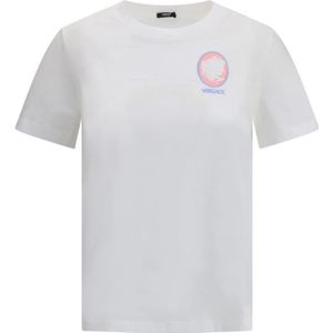 Versace, Dames, Tops, Wit, Maat: 2XS Katoen,