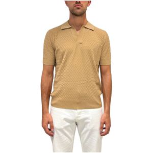 Paolo Pecora, Heren, Tops, Beige, Maat: M Katoen,