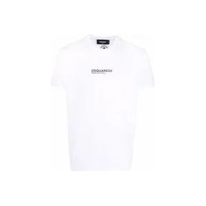 Dsquared2 Wit T-Shirt S74Gd0946 S23009 , White , Heren , Maat: 2XL