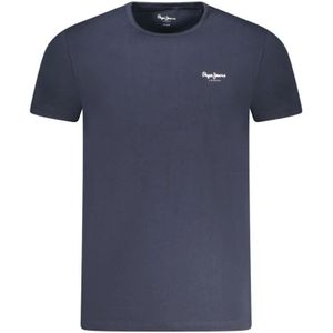 Pepe Jeans, Heren, Tops, Blauw, Maat: M Katoen,