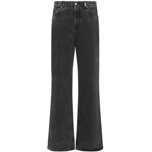 Alexander McQueen, Heren, Jeans, Zwart, Maat: M Katoen,