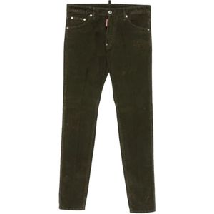 Dsquared2, Heren, Jeans, Groen, Maat: L Corduroy,