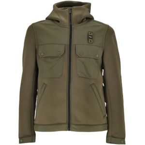 Blauer, Heren, Sweatshirts & Hoodies, Groen, Maat: L Nylon,