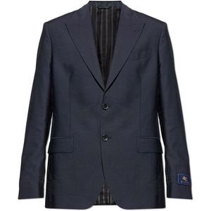 Etro, Heren, Jassen, Blauw, Maat: M Wol,
