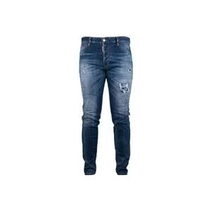 Dsquared2 Cool Guy Blauwe Stretch Jeans , Blue , Heren , Maat: S