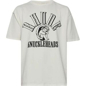 Rhude, Heren, Tops, Wit, Maat: S Katoen,