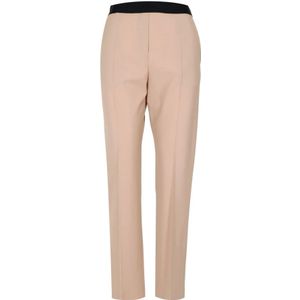 Msgm, Dames, Broeken, Beige, Maat: XS Wol,