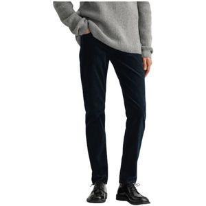 Gant, Heren, Jeans, Blauw, Maat: W36 Velours,