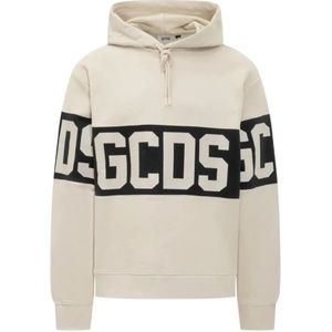 Gcds, Heren, Sweatshirts & Hoodies, Beige, Maat: L Katoen,