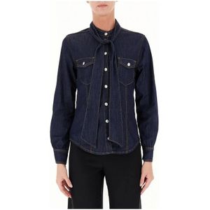 Liu Jo, Dames, Blouses & Shirts, Blauw, Maat: XS Denim,