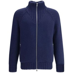 Brunello Cucinelli, Heren, Truien, Blauw, Maat: L Kasjmier,
