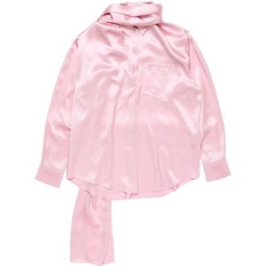 Acne Studios, Dames, Blouses & Shirts, Roze, Maat: M Viscose,