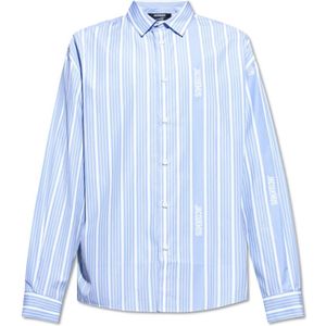Jacquemus, Heren, Overhemden, Blauw, Maat: XS Katoen,