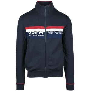U.s. Polo Assn., Heren, Sweatshirts & Hoodies, Blauw, Maat: M Katoen,