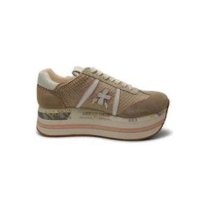 Premiata Beige Suède Python Sneakers Platform , Beige , Dames , Maat: 35 EU