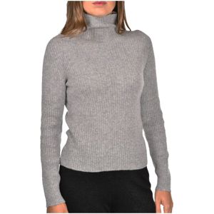 Gran Sasso, Dames, Truien, Grijs, Maat: L Kasjmier,
