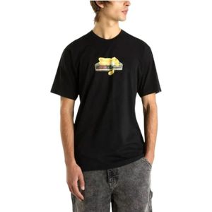 Vans, Heren, Tops, Zwart, Maat: M Katoen,