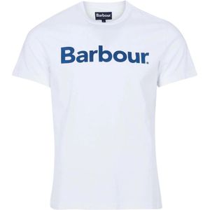 Barbour, Heren, Tops, Wit, Maat: M Katoen,