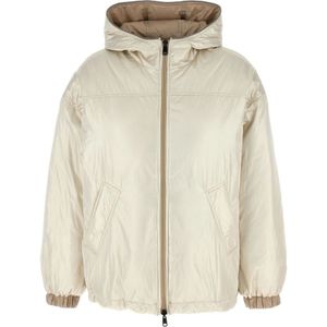 Brunello Cucinelli, Dames, Jassen, Beige, Maat: M Nylon,