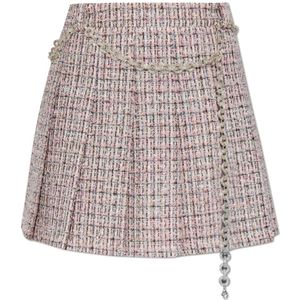 Self Portrait, Dames, Rokken, Roze, Maat: 2XS Tweed,