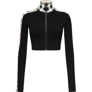 Burberry, Dames, Sweatshirts & Hoodies, Zwart, Maat: S Jersey,